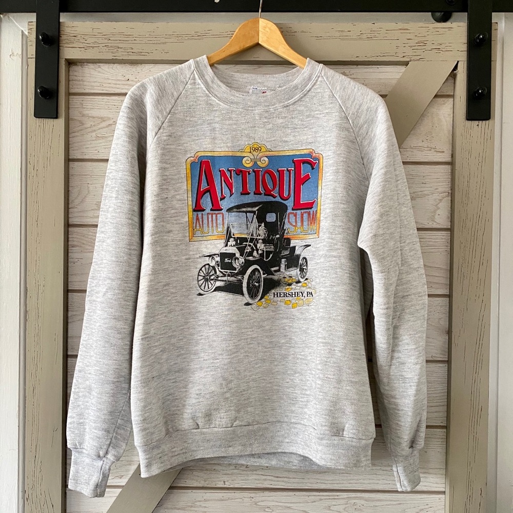 🇺🇸1989 Vintage Hershey,PA auto show crewneck🇺🇸
